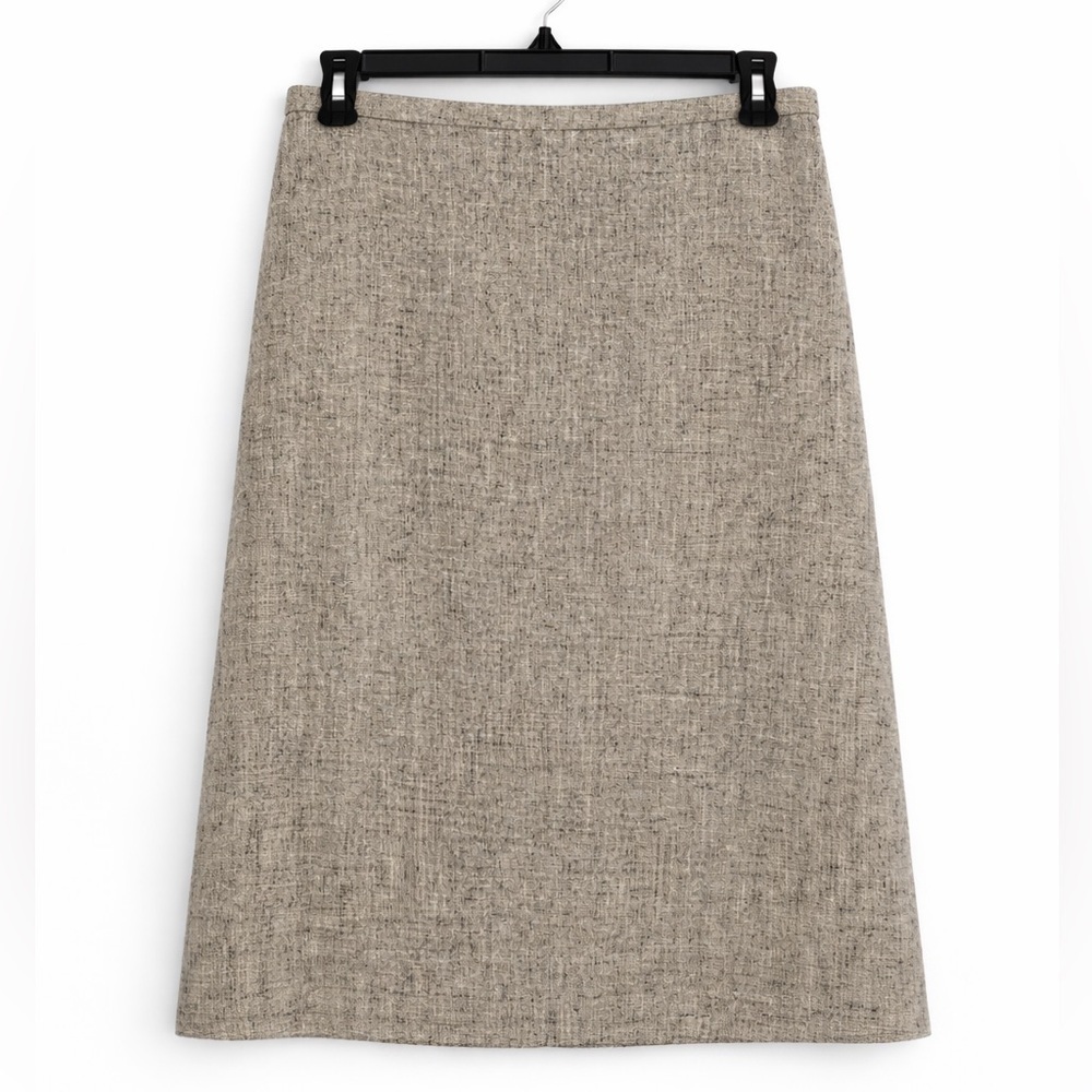 Michael Kors Made in Italy Silk Linen Tweed A-Line Skirt | Size 2